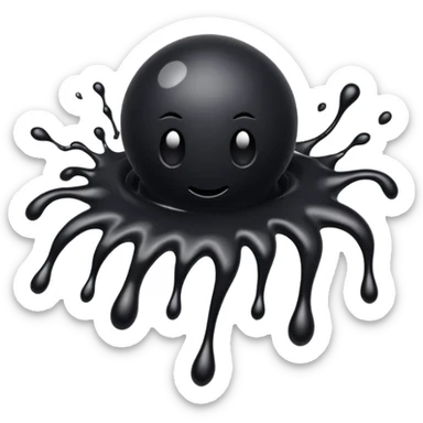 black ink splatter sticker