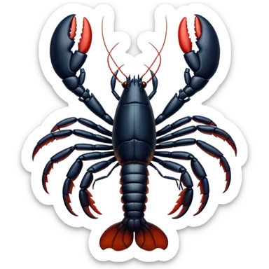 Black lobster sticker
