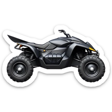 batmobile atv quad cross sticker