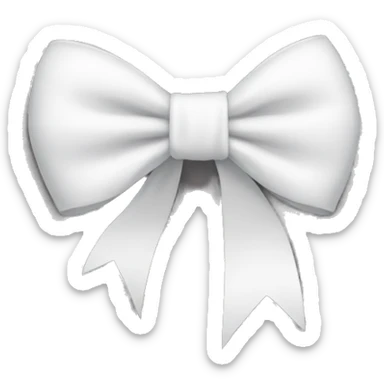 white bow sticker
