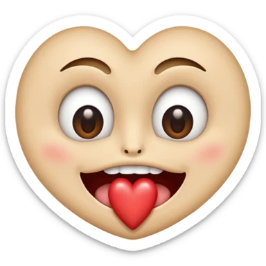 Mouth dropping with heart eyes sticker