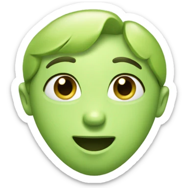 Olives pastel green heart sticker