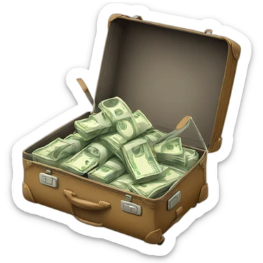 a-flying-suitcase-with-money sticker