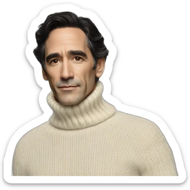 Ben Chaplin elegant profile turtleneck sweater cosy sticker