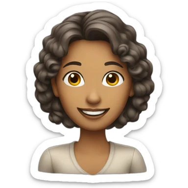 A woman greets sticker