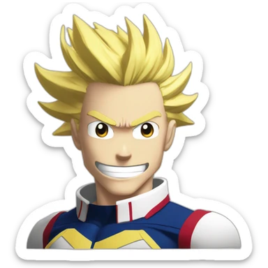 All might my hero academia motivated sticker