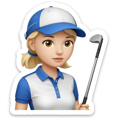 Girl playing golf sticker