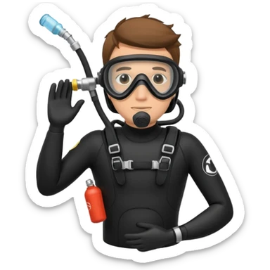 scuba diver sticker