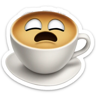 A cup of coffee crying sticker