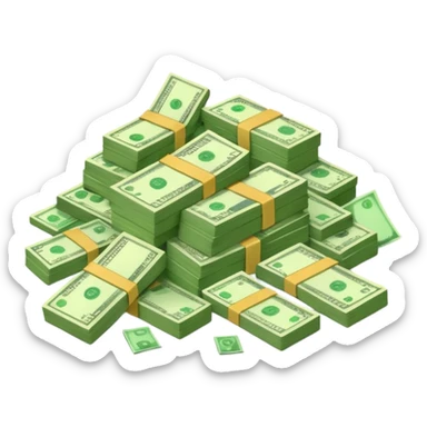 The phrase Money Doesn't Grow On Trees sticker