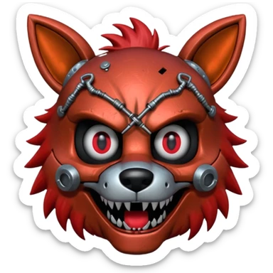 The head of Foxy of five nights at Freddy sticker
