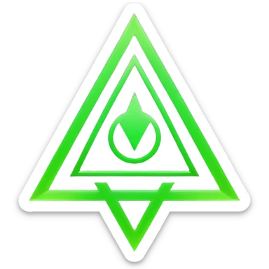 Emoji, dark futuristic occult sigil, symmetrical geometric shape, black metal, gothic cyber aesthetic, minimal flat design, sharp edges, centered, transparent background sticker