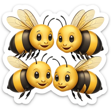 happy birthday bees  sticker