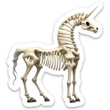 Skeleton unicorn  sticker