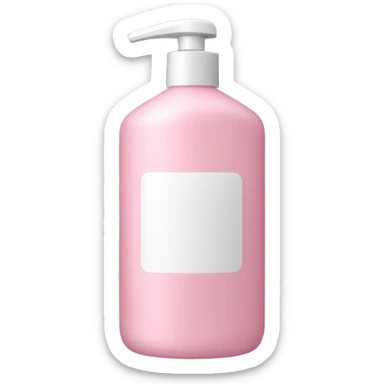 Light pink shampoo bottle sticker