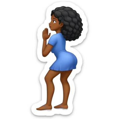 A black woman bows sticker