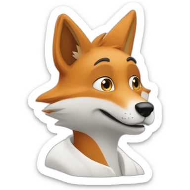 Un renard blanc à neuf queues sticker