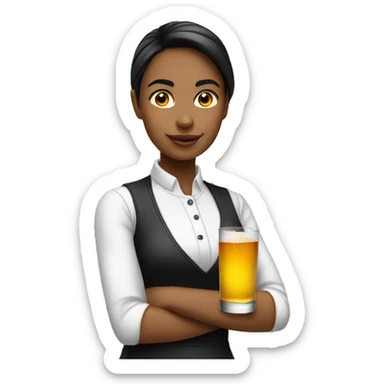 Girl Bartender bar sticker