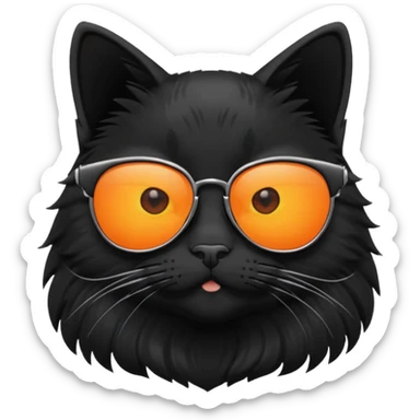Cat with sunglasses sticker