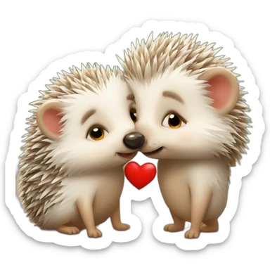 hedgehog kiss love sticker