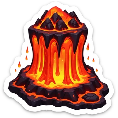 Gravity space lava nether,￼ neon sticker