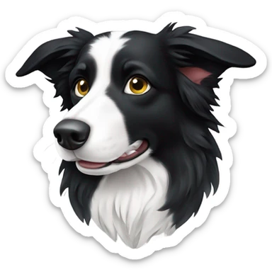 Border collie hoodie sticker