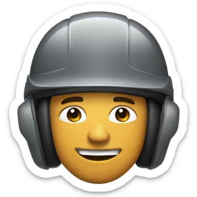American man wearing , helmet safety and earplug sticker