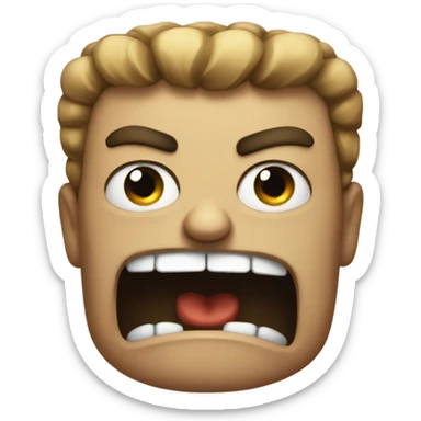 Angry square sticker