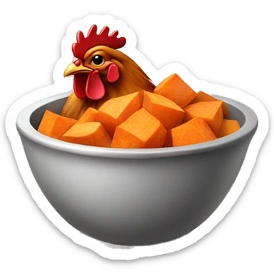 chicken chunk with sweet potatoes bowl sticker