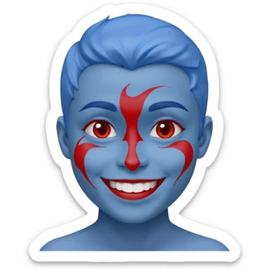 blues with red stuff sticker