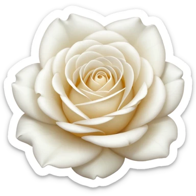 white rose, without green leaves, just flower sticker