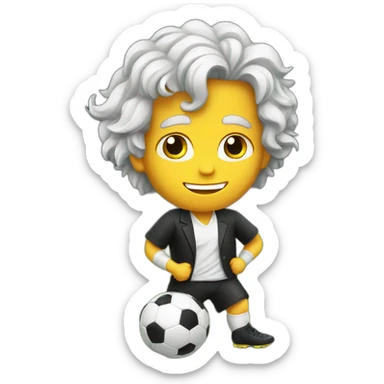 beethoven playing soccer sticker
