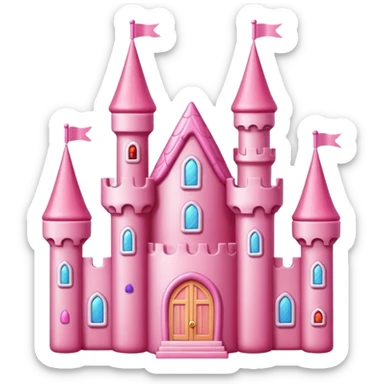 pink candy castle sticker