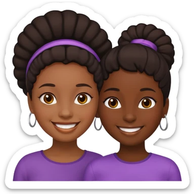Deux filles noirs  sticker