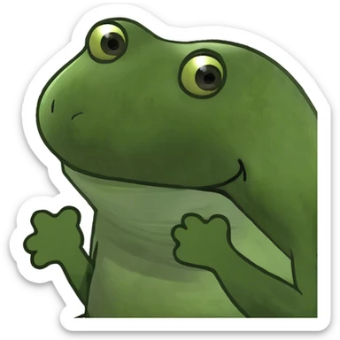 Farting frog sticker