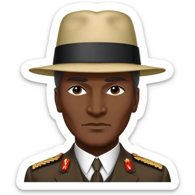 Mustafa Kemal Atatürk (statesman) in traditional hat – Cinematic Realistic Portrait of Mustafa Kemal Atatürk, depicted in dignified traditional attire with a distinctive hat, a resolute and visionary expression illuminated by warm, historic lighting, rendered with rich textures that evoke his transformative leadership. sticker