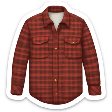 Red plaid flannel shirt sticker