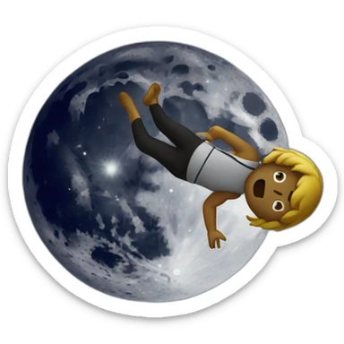maybe falling from the moon sticker