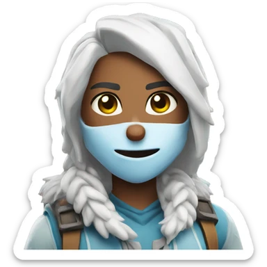 Ice spice playing Fortnite sticker