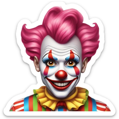 a cloun resembling hisoka sticker