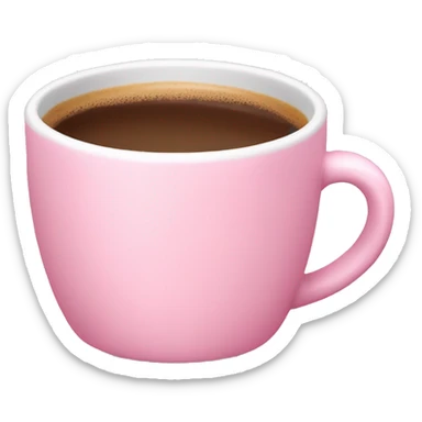 Baby pink coffee cup sticker