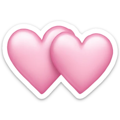 Two light pink hearts sticker