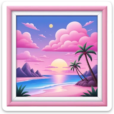 pink skies paradise dream sticker