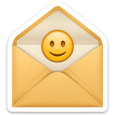 A simple emoji-style icon of a white manila envelope with subtle paper texture, clean edges, and a small graduation NUMBER  2022-photo icon on the front, graduation icon  sticker