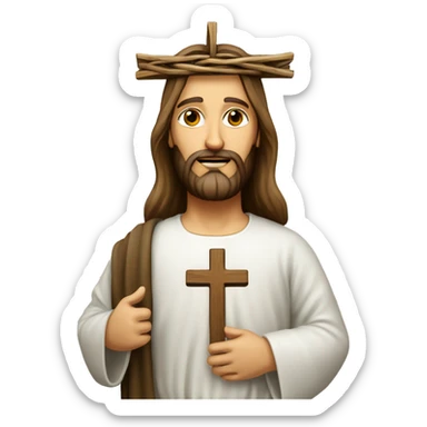 Jesus mit ein orthodoxische kreuz  sticker