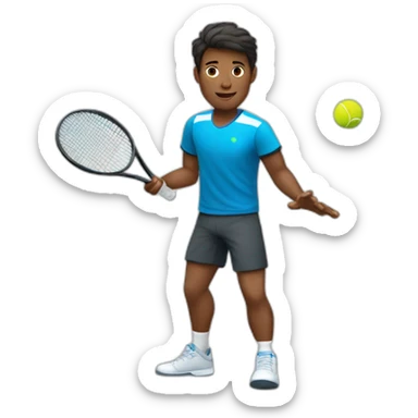Male tennis serve sticker