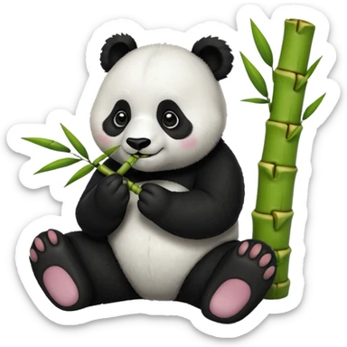 Panda Eating Bamboo  sticker