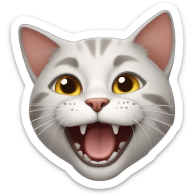 Crazy cat  sticker