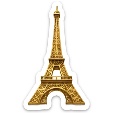 Golden shimmery Eiffel Tower sticker