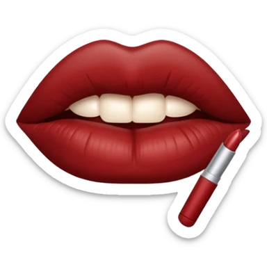 lips with lit blunt between them sticker